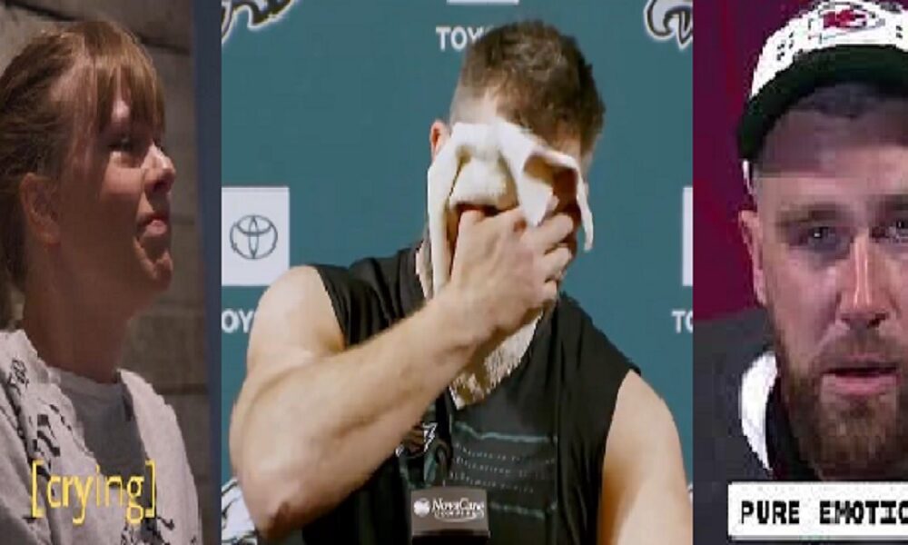Watch: Taylor Swift or Travis Kelce broken and sobbed profusely when Jason Kelce announced, "I am done with the Eagles & NFL"