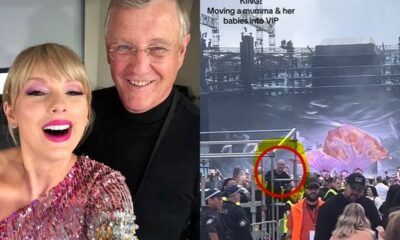 Heartwarming moment Taylor Swift's father tells security to bring a mother and her kids into VIP section - just hours before allegedly assaulting a local photographer...