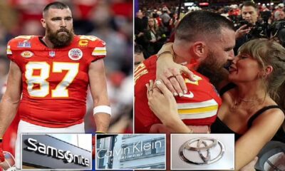 Travis Kelce is ‘flooded with sponsorship offers after Super Bowl win as Taylor Swift’s boyfriend weighs multimillion deals from Calvin Klein, Samsonite, Toyota and many others’