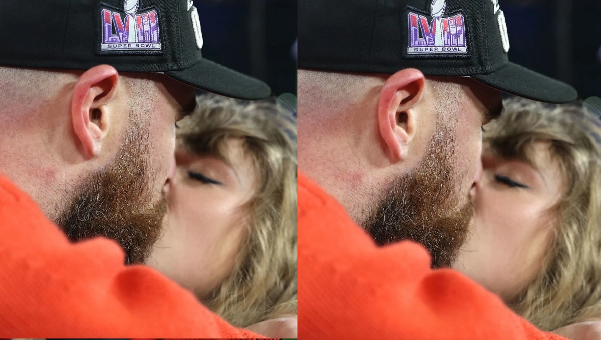 Watch: Overwhelmed Travis kelce kissed Taylor Swift after winning the Super Bowl