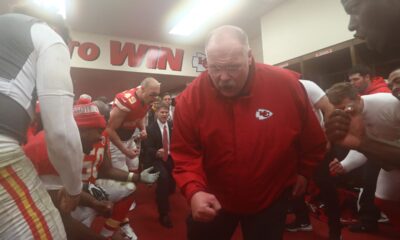 Andy Reid Is a Great Leader:  WATCH,  The Moment Andy Ried Told PATRICK MAHOMES  and TRAVIS KELCE lets do this dance🤩🤩.  Chiefs locker room was sets on fire with a victory dab, They Danced Joyfully - Chiefs won 25-22 -