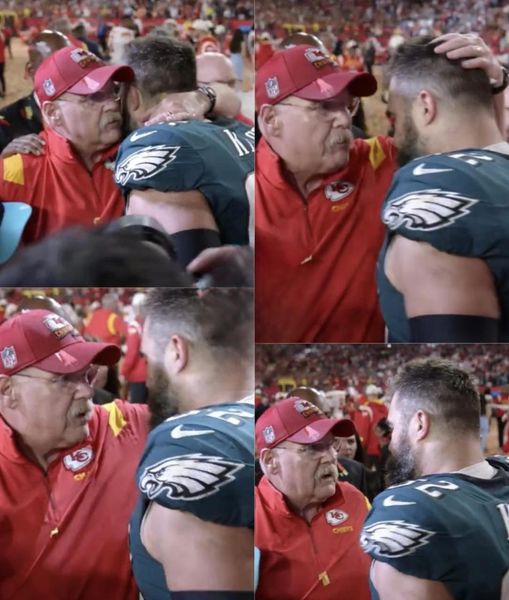 Andy Reid To Jason Kelce: “I love you man, you’re a great player, great person, even better.”