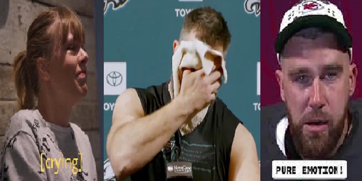 Watch: Taylor Swift or Travis Kelce broken and sobbed profusely when Jason Kelce announced, "I am done with the Eagles & NFL"