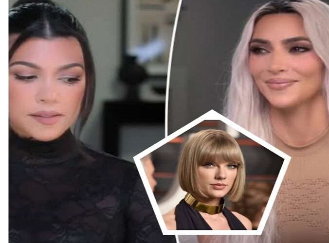 Kourtney Kardashian and her sister Kim Kardashian trolled Taylor Swift in one of their recent social media posts, as they tagged her as a clown and predicted Taylor Swift’s relationship would soon be wrecked and end in discomfort.