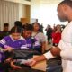 Kansas City Chiefs hosted a Missouri High School Girls Flag Football Luncheon where Chris Jones met with the athletes & surprised them with gifts!