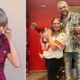 Travis kelce cheated on Taylor Swift, an unknown lady has his male child despite severe warning from Kardashian, Maya Benberry and Kayla Nicole leaving Taylor in tears...a leaked photo of Travis, his son and this lady circulates social media