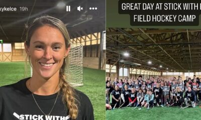 Typically, Kylie isn't a fan of being in the spotlight, but she said she was happy to get in front of the camera if it meant creating opportunities to inspire young girls—Kylie Kelce Puts on Field Hockey Camp for Kansas City Girls