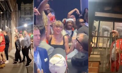 After Travis kelce screamed the beastie boys lyrics 'The Right to Party' the Kelce brothers attended a club close to the UC to party with few friends...Fans left bewildered by the later appearance of Taylor Swift