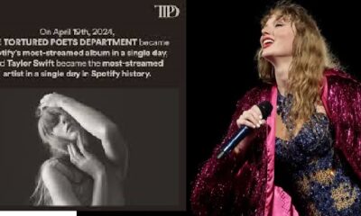 Just in: Taylor swift keeps breaking record, the sky is her starting point...TTPD [The Tortured Poets Department] reached most streamed album beating Bad Bunny and Drake. TTPD becomes the first album in Spotify history to have over 300M streams in a single day.