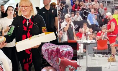 Donna Kelce brought some serious mom energy to sons Jason and Travis Kelce's New Heights live podcast show as the proud mom, out of kind heart took out time to share sandwiches to attendees...Donna got a special balloon dedicated to her that read, "World's Best Mom."