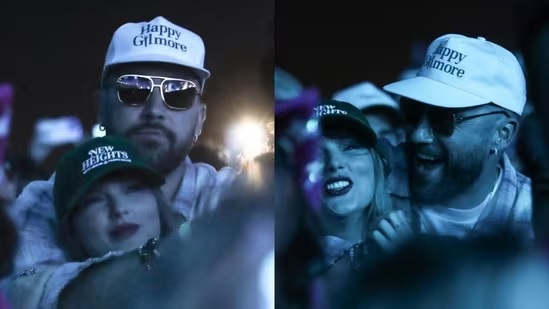 Look what Love made her do!!! Who would have thought they'd see Taylor Swift mingle with such massive crowd? Travis Kelce protectively wraps his arms around Taylor Swift while dancing in the crowd at Coachella
