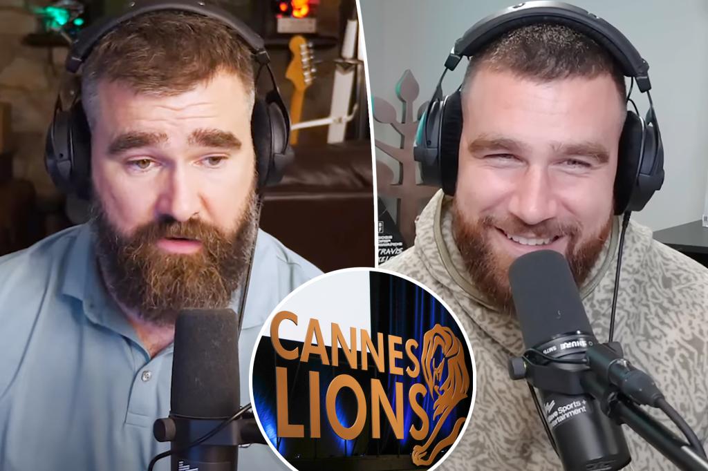 Travis and Jason Kelce heading to France to record ‘New Heights’ podcast from Cannes Lions