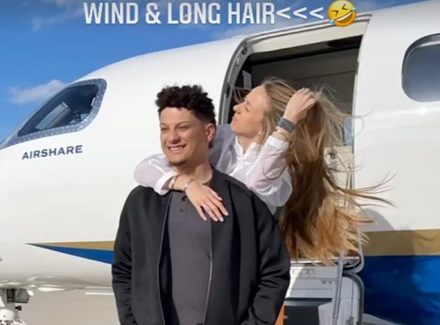 Kansas City Chiefs QB has a number of flashy endorsement…Patrick Mahomes and wife Brittany soar off in new Private jet on a vacation