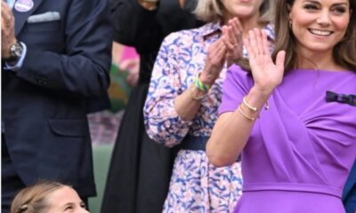 A standing ovation for The Princess of Wales and Princess Charlotte at the Wimbledon Men’s Final today! 🤍