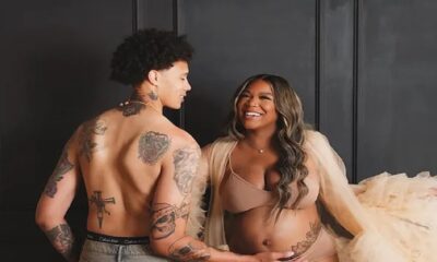 Brittney Griner goes shirtless in proud pose with pregnant wife Cherelle, but not all fans admire it