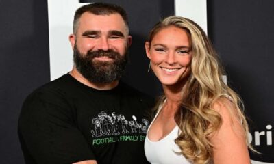 Kylie Kelce has admitted that it took a bit of time to meet her husband Jason Kelce's younger brother, Travis, revealing that an entire NFL season went by before her first encounter with the Kansas City Chiefs star. Appearing as a guest on a show, called Stacking the Box, on Friday, the 31-year-old mother of three recalled her first impression of the 34-year-old Travis prior to tying the knot with Jason, 36, in 2018. The couple met on a dating app. 'Jason and I had been together for quite some time before I actually got to meet Travis,' Kylie told host, Sterling Holmes.