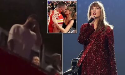 Taylor Swift fans are convinced Travis Kelce was CRYING while watching his girlfriend perform emotional piano ballad: 'I'm never getting over this BUTTERFLY FEELINGS when I'm with her