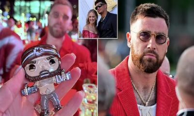 Brittany Mahomes mocks Travis Kelce with comparison to Jason Kelce's iconic boozy, shirtless celebration as she shares behind-the-scenes of Chiefs' Super Bowl ring ceremony
