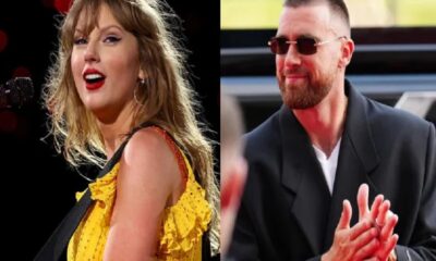 Taylor Swift 'so in love' as she serenades Travis Kelce with romantic songs about him as the Kansas City Chiefs tight end watched on proudly