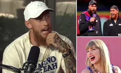 Travis Kelce's hilarious reaction after NFL star George Kittle texted him from Rhode Island wedding to ask if he could use Taylor Swift's bathroom