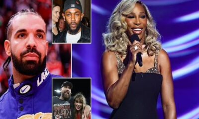 Serena Williams takes aim at Drake amid Kendrick Lamar beef in gag-filled monologue at the ESPYs... and 'Taylor Swift's boyfriend' and Caitlin Clark also get a shoutout