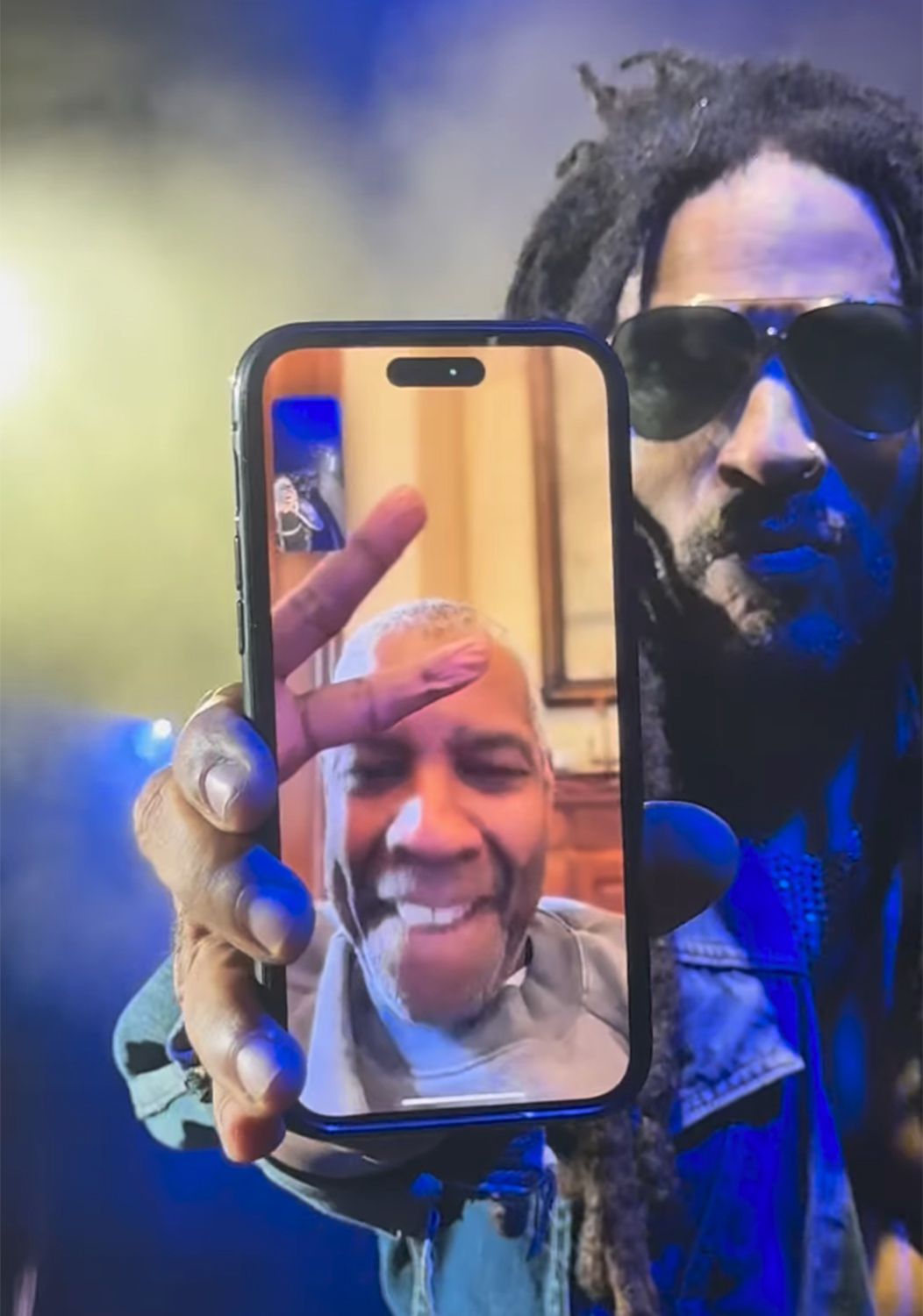 Lenny Kravitz stops concert to take a call from 'big brother' Denzel Washington on stage: 'Say hello to Italy' and then reveals how strong is their bond... he began... see more